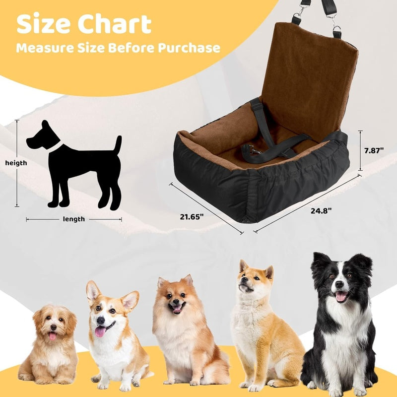 Removable Cleaning with Storage Bag Safety Belt Fixed Pet Suitable for Small and Medium Dogs Seat Travel Dog Car Bed