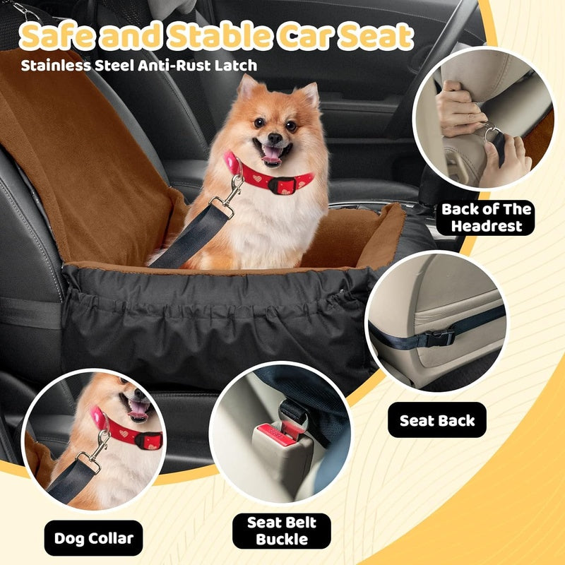 Removable Cleaning with Storage Bag Safety Belt Fixed Pet Suitable for Small and Medium Dogs Seat Travel Dog Car Bed