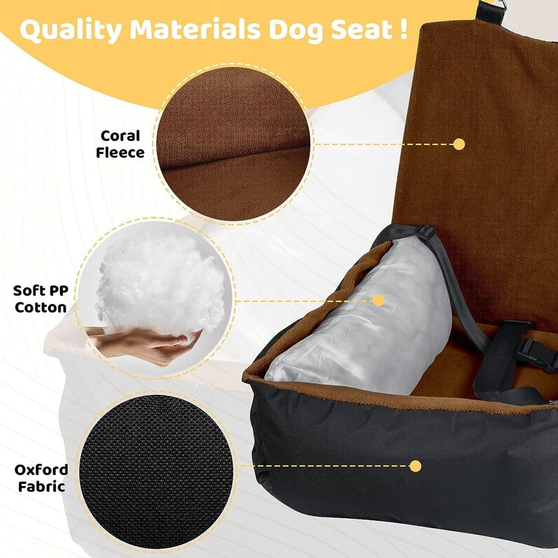 Removable Cleaning with Storage Bag Safety Belt Fixed Pet Suitable for Small and Medium Dogs Seat Travel Dog Car Bed